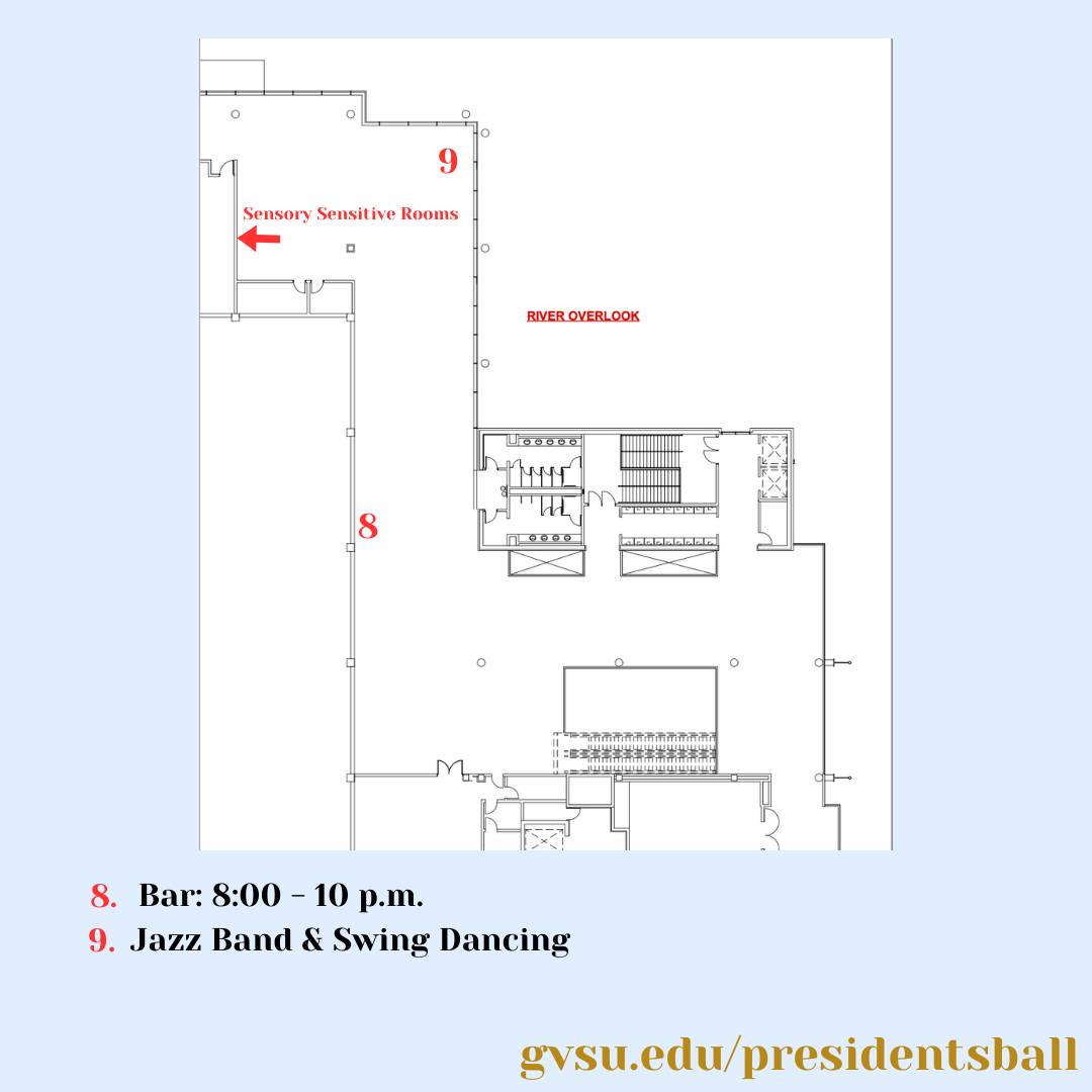 map and directions of second floor of devos place